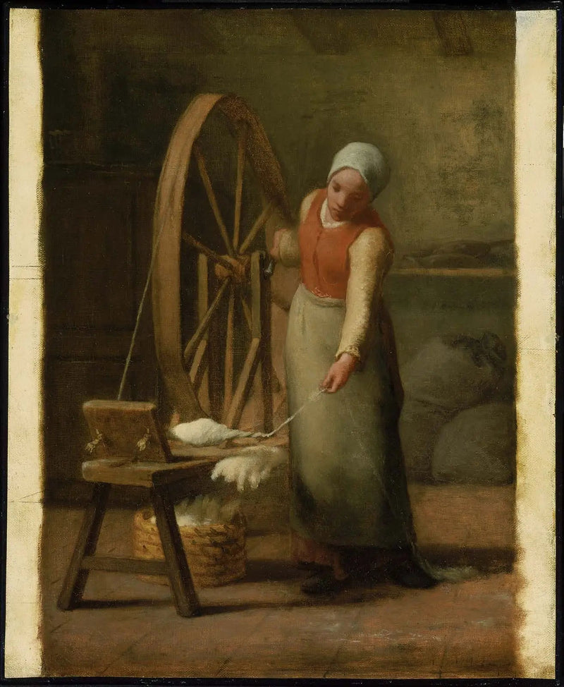 Seisova pyörivä - Jean-François Millet