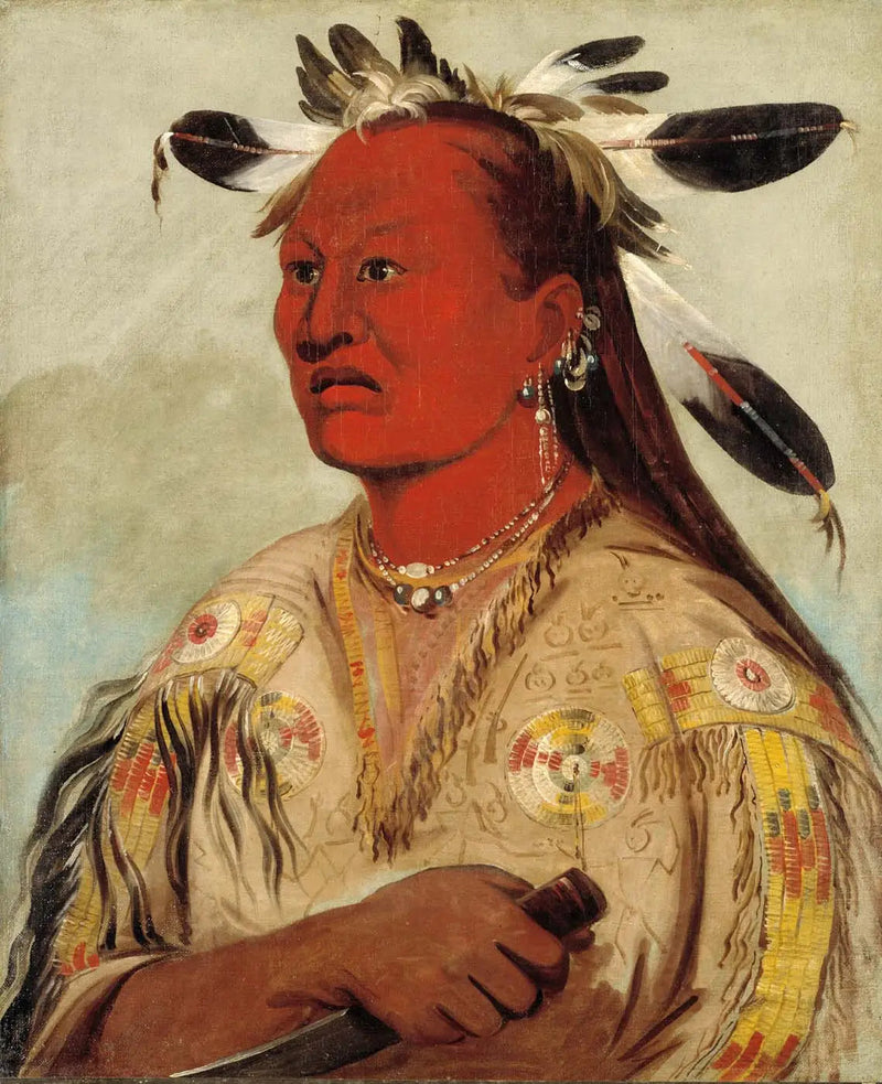 Stán-au-pat, Verinen käsi, heimon johtaja - George Catlin