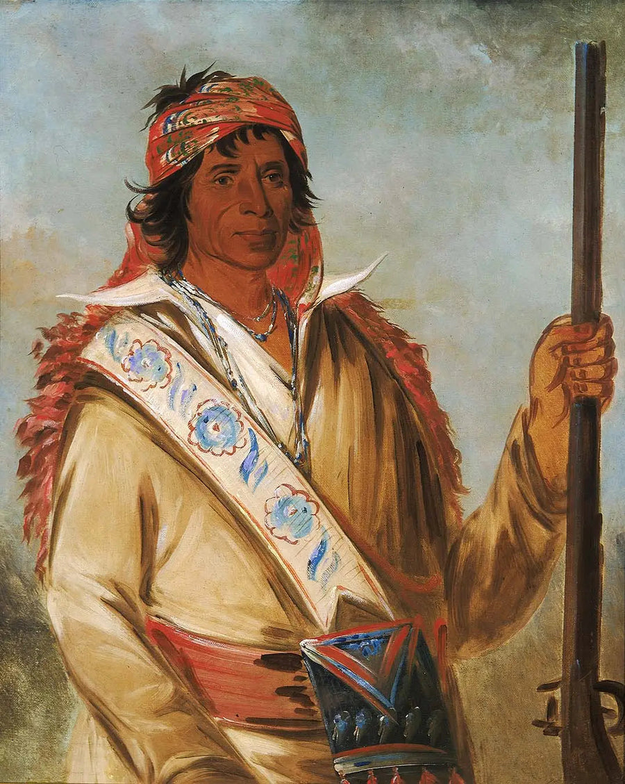 Steeh-tcha-kó-me-co, Suuri kuningas (kutsutaan Ben Perrymaksi), johtaja - George Catlin