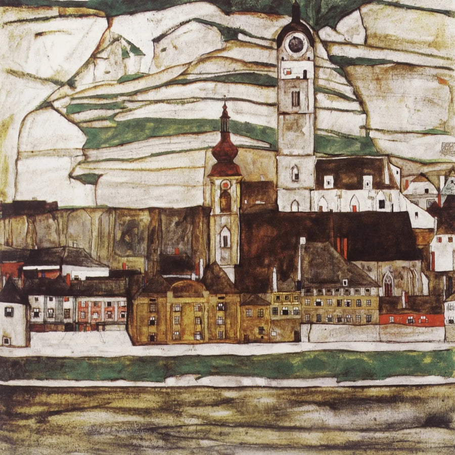 Stein Tonavalla, nähtynä etelästä - Egon Schiele