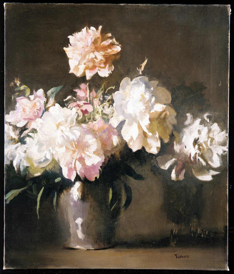 Still Life: Ruukku pionien kanssa - Edmund Charles Tarbell