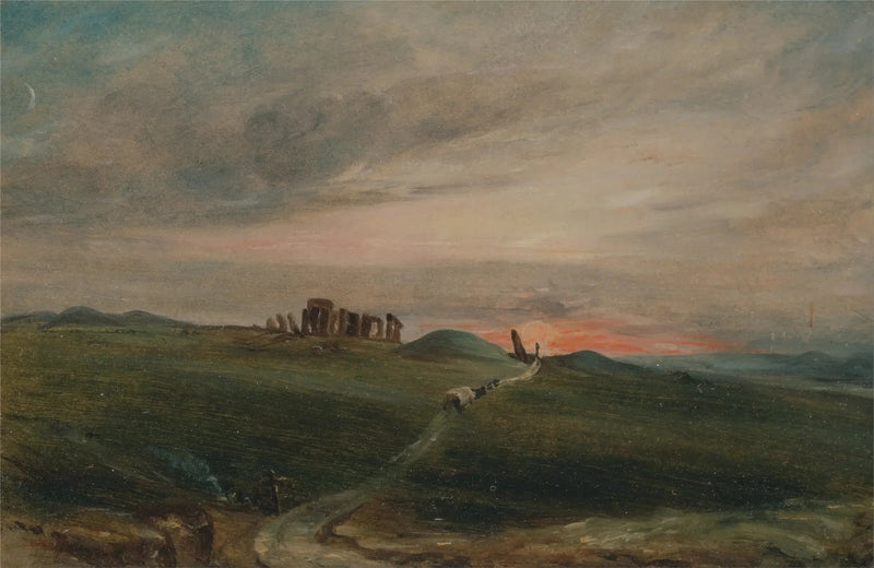 Stonehenge auringonlaskussa - John Constable