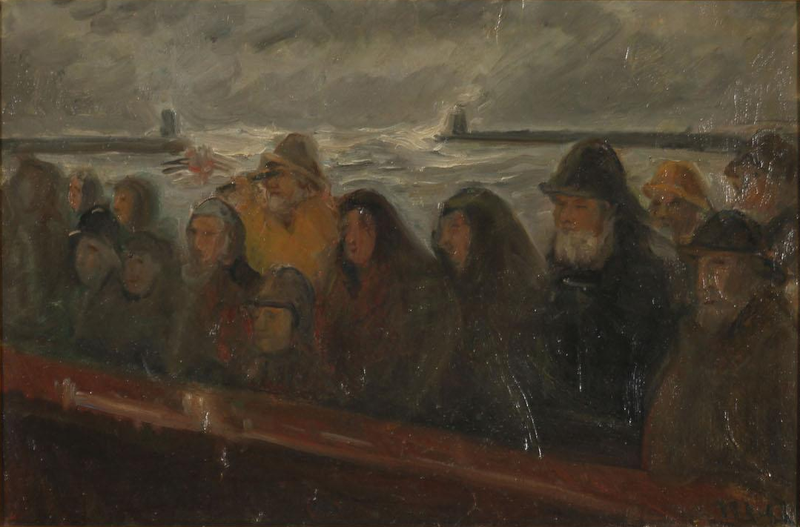 Laiturilla. työhuone. -Michael Peter Ancher