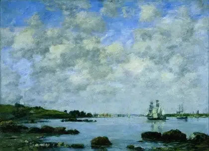 Meuse-joen varrella - Eugène Boudin