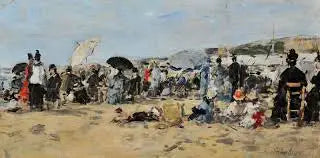 Trouvillen rannalla - Eugène Boudin