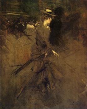 Rannalla kävelyllä - Giovanni Boldini