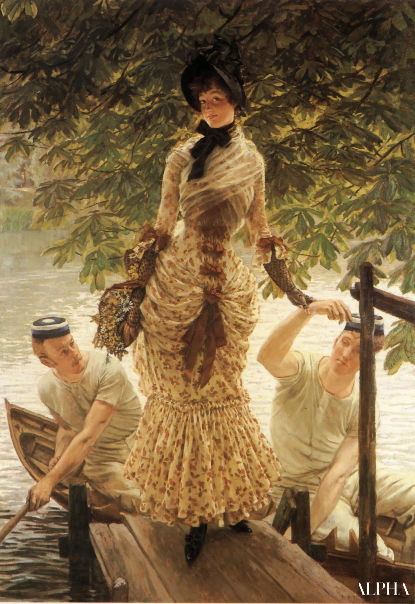 T Thamesilla, 1882 - James Tissot - Korkealaatuiset taulujen ja maalauksien reproduktiot
