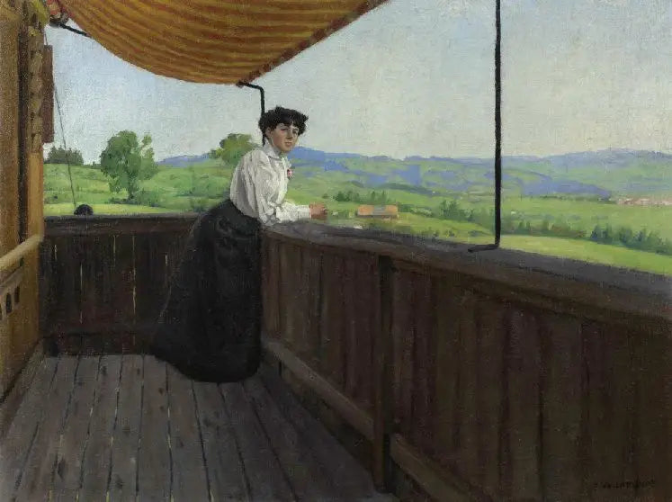 Parvekkeella - Félix Vallotton