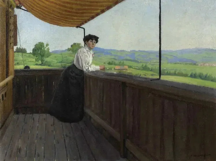 Parvekkeella - Félix Vallotton