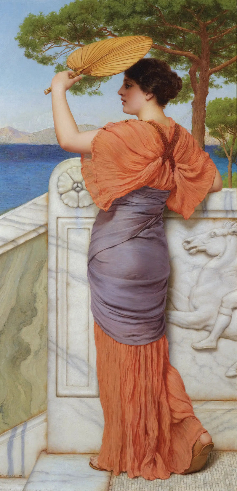 Parvekkeella - John William Godward