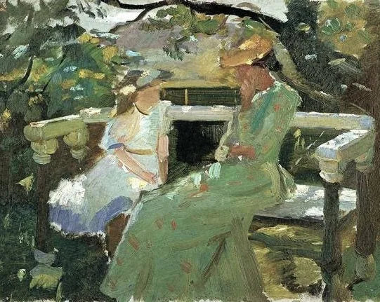 Puutarhapenkillä - Anna Ancher