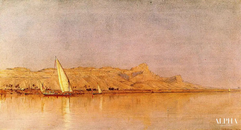 Sur le Nil Gebel Shekh Hereedee - Sanford Robinson Gifford - Reproductions de tableaux et peintures haut de gamme