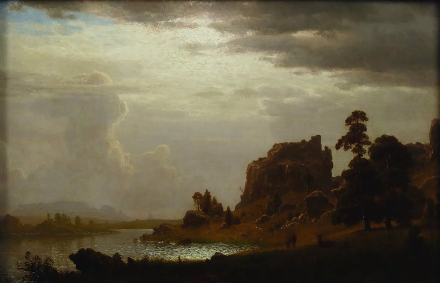 Sweetwaterin lähellä Paholaisen porttia - Albert Bierstadt