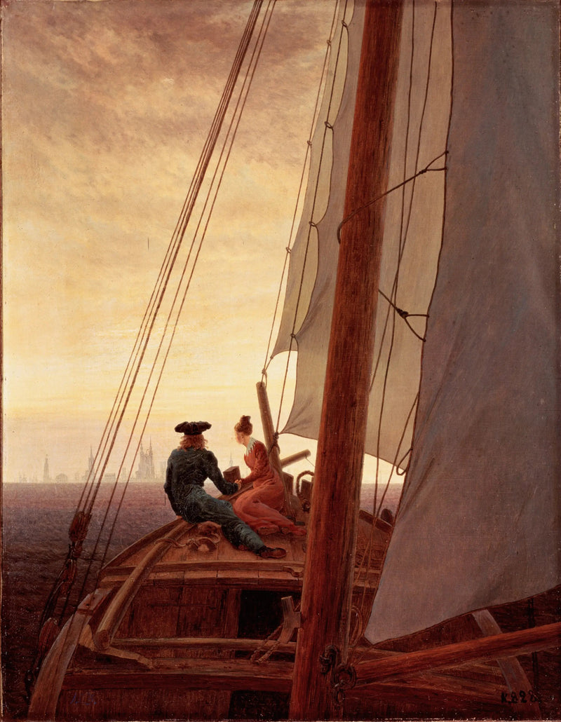 Purjeveneellä - Caspar David Friedrich