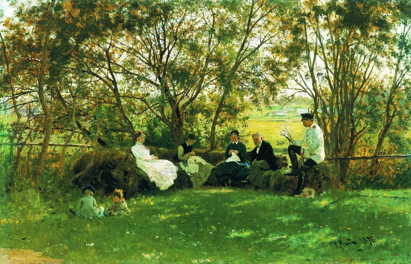 Penkillä nurmikolla - Ilya Repin