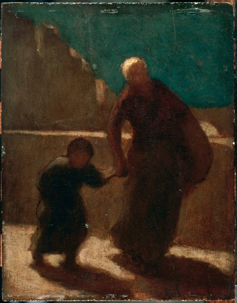 Yöllä sillalla - Honoré Daumier