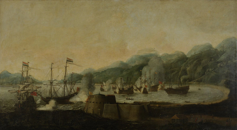 La surprise de trois galions portugais dans la baie de Goa, le 30 septembre 1639 - Hendrick van Anthonissen