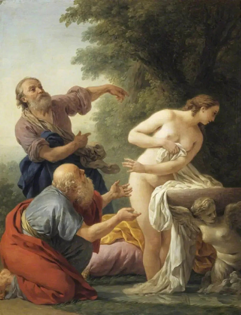 Suzanne ja vanhukset - Louis Jean François Lagrenée