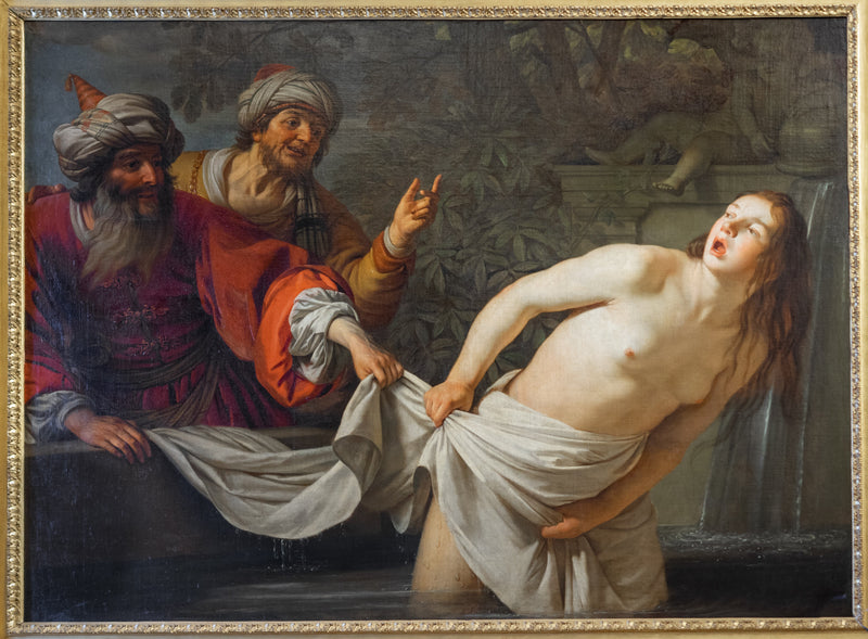 Suzanne ahdistettuna vanhojen (Daniel 13:1-63) - Gerrit van Honthorst