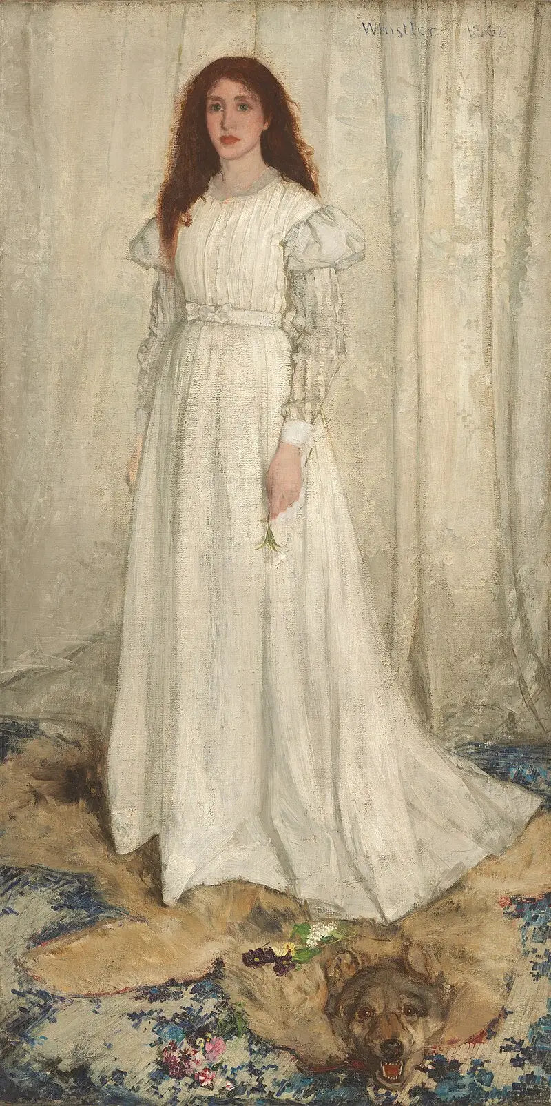 Valkoisen sinfonia nro 1: nuori tyttö valkoisessa - James Abbott McNeill Whistler