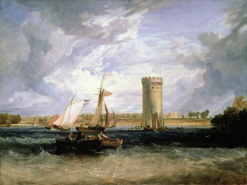 Tabley, Cheshire, Sir J. F. Leicesterin, Bt:n istuin: Tuulinen päivä - J. M. W. Turner
