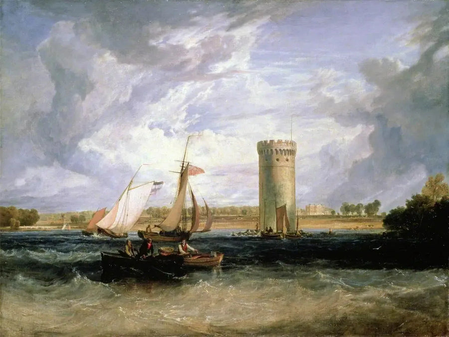 Tabley, Cheshire, Sir J. F. Leicesterin, Bt:n istuin: Tuulinen päivä - J. M. W. Turner