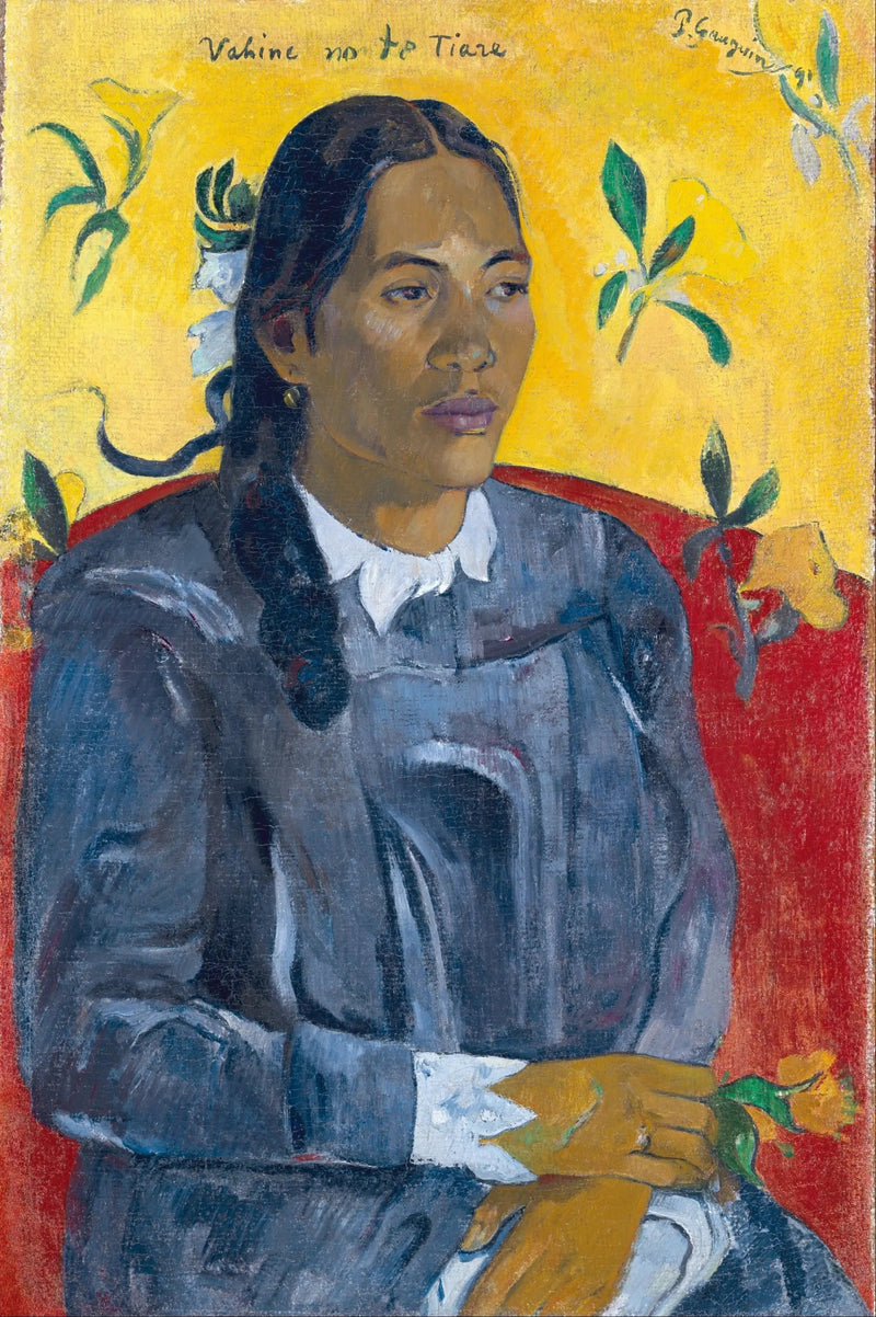Tahitilainen kukalla - Paul Gauguin