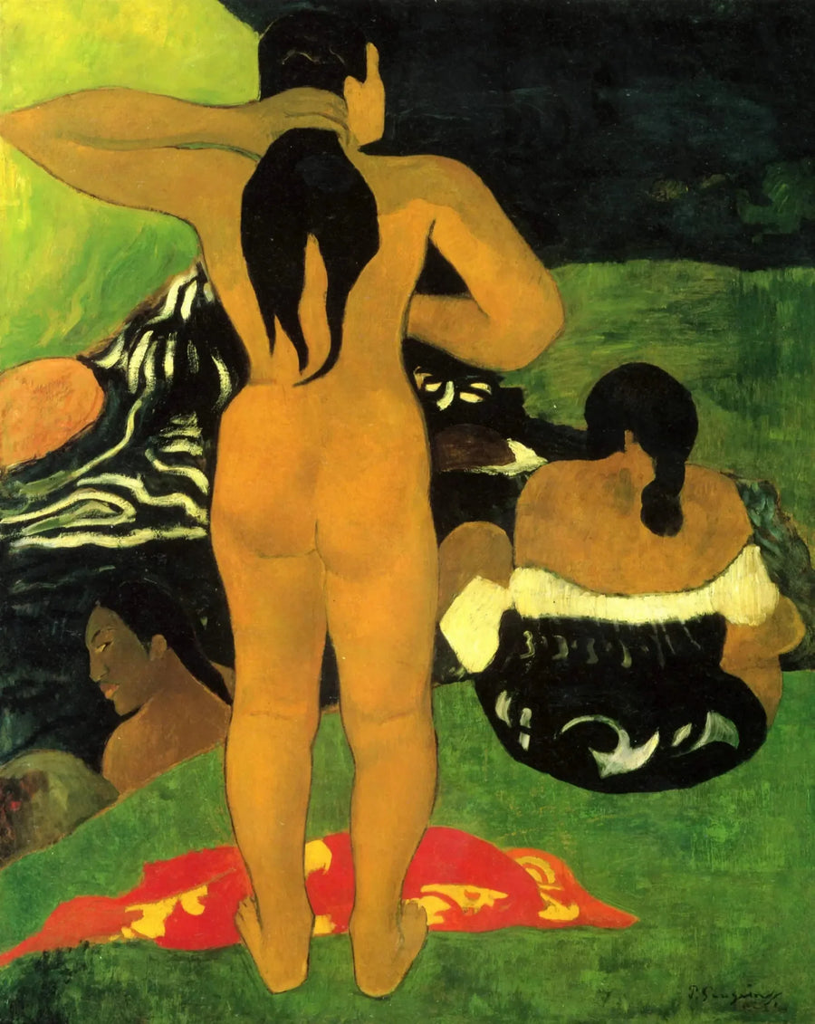 Tahitilaiset rannalla - Paul Gauguin