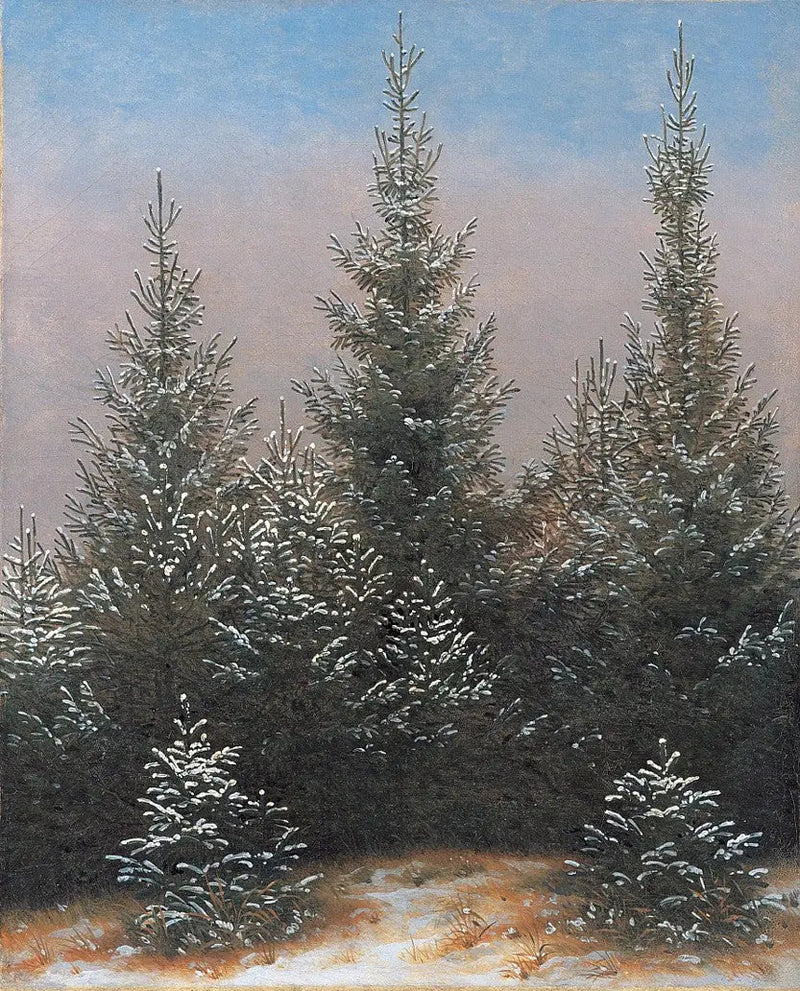 Maustetakkia lumessa - Caspar David Friedrich