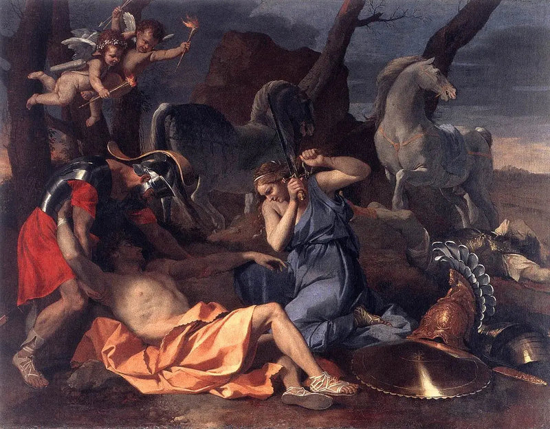 Tancrède ja Herminie - Nicolas Poussin
