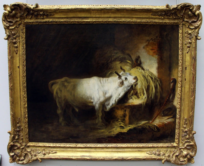 Valkoinen härkä navetissa - Jean-Honoré Fragonard