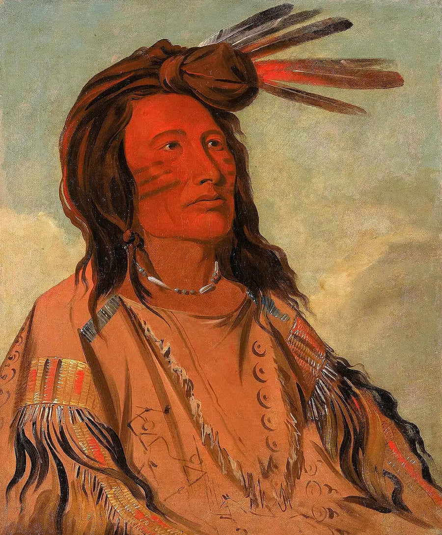 Tchán-dee, Tupakka, Oglala-johtaja - George Catlin