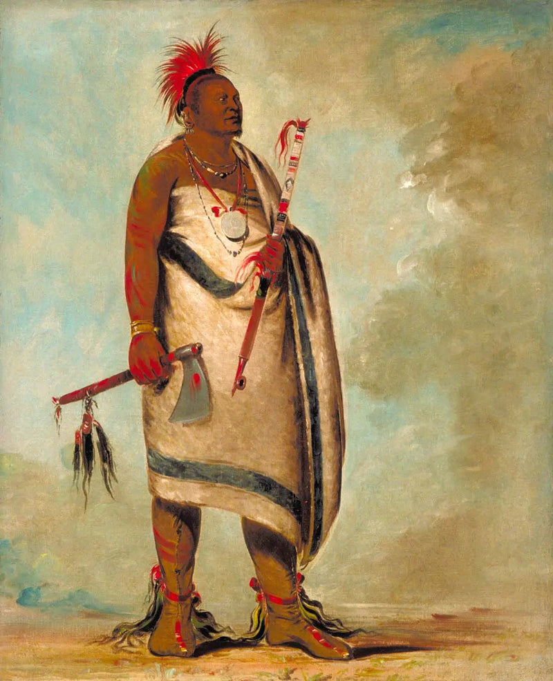 Tchong-tas-sáb-bee, musti, toinen päällikkö - George Catlin