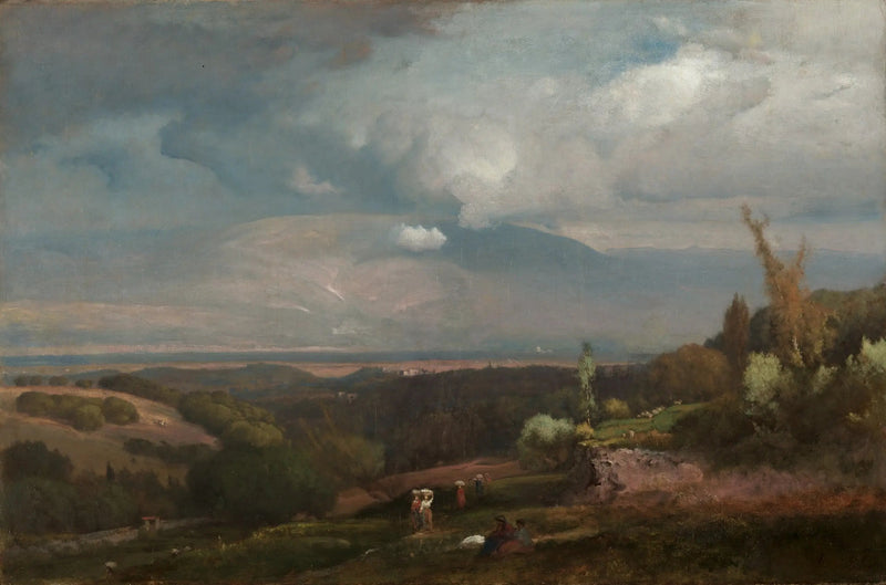 Lähestyvä myrsky Albanin kukkuloilla - George Inness