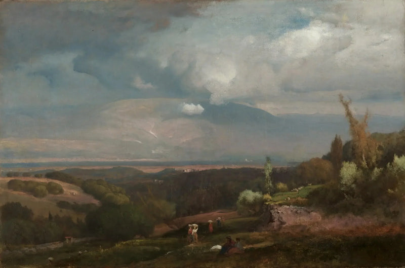Lähestyvä myrsky Albanin kukkuloilla - George Inness