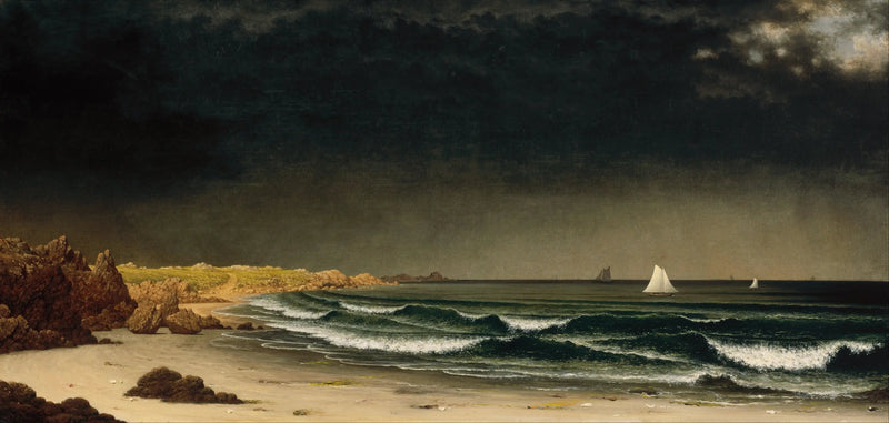 Lähestyvä myrsky: ranta Newportin lähellä - Martin Johnson Heade