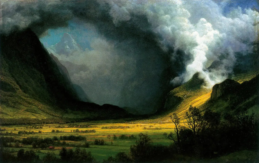 Myrsky vuoristossa - Albert Bierstadt
