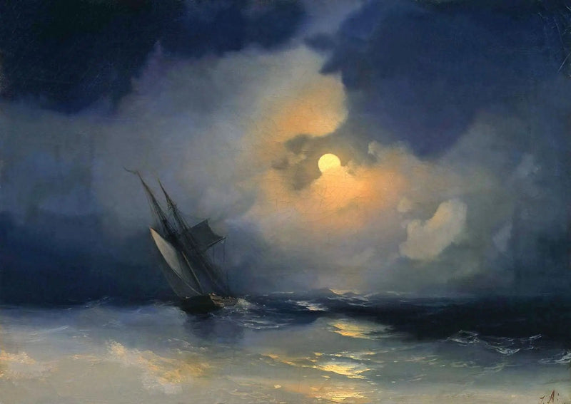 Merituuli täydessä kuussa - Ivan Aïvazovski