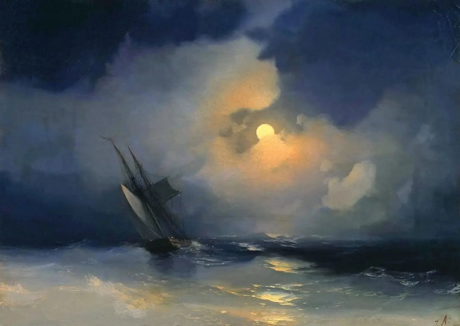Merituuli täydessä kuussa - Ivan Aïvazovski