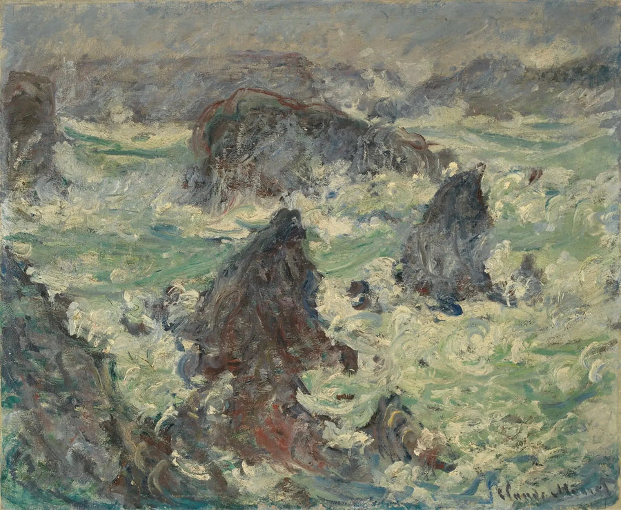 Myrsky Belle-Îlen rannikolla - Claude Monet