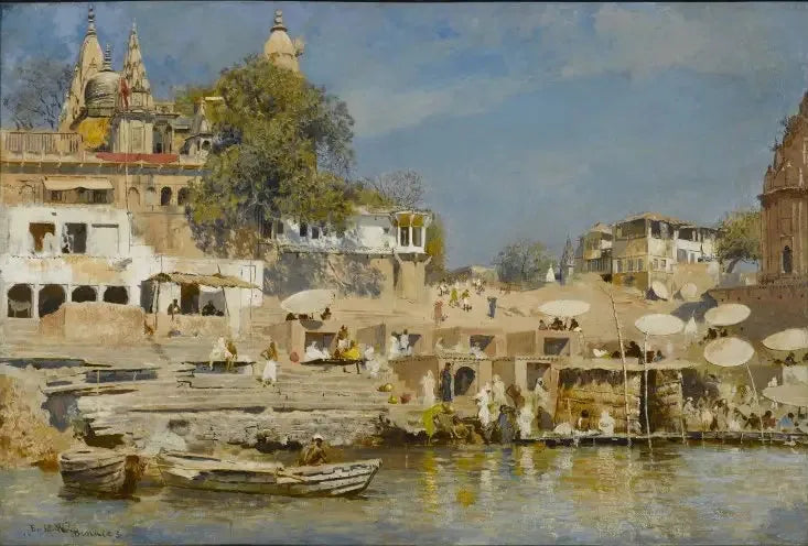 Temppelit ja uima-alueet Bénarèsissä - Edwin Lord Weeks