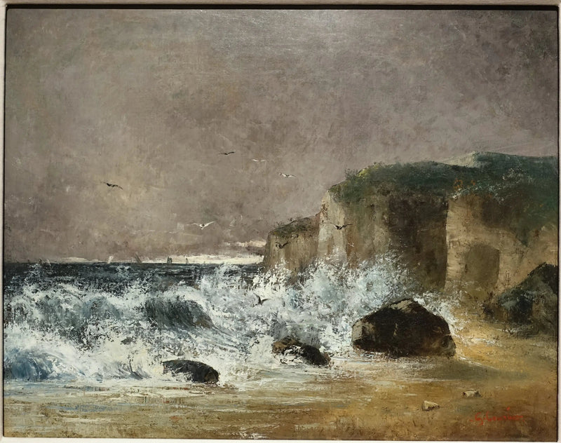 Säänmyrskyinen aika Étretatissa - Gustave Courbet