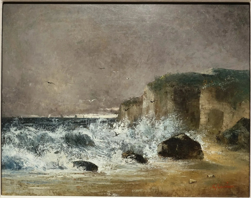 Säänmyrskyinen aika Étretatissa - Gustave Courbet