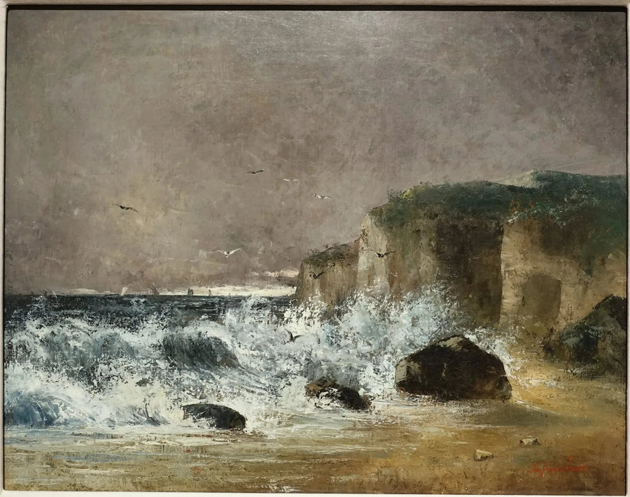 Säänmyrskyinen aika Étretatissa - Gustave Courbet