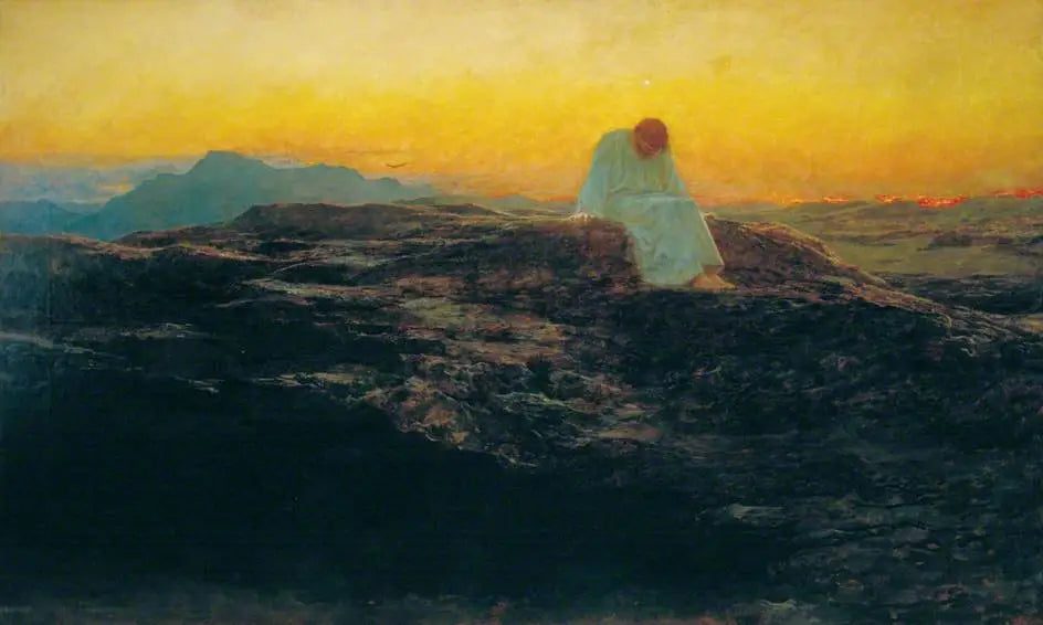 Tentation dans le désert - Briton Rivière - Alpha Reproduction