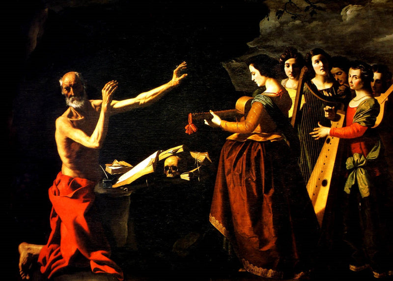 Pyhä Jérömenin kiusaus - Francisco de Zurbarán