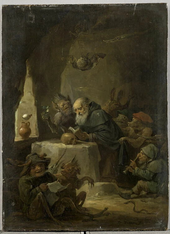 La Tentation de saint Antoine par l'ivresse (petite version) - David II Teniers