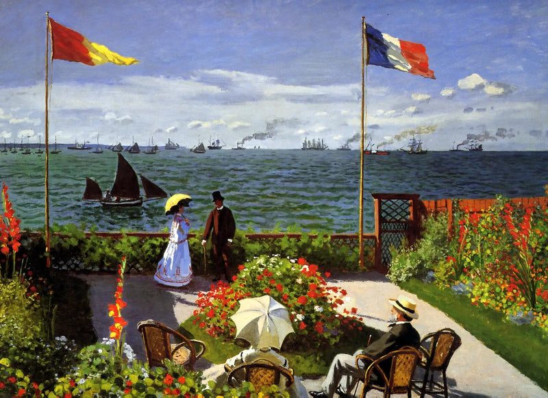 Terassi Sainte-Adressen kaupungissa - Claude Monet