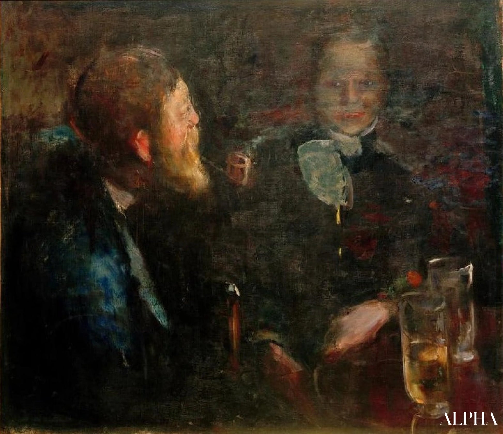 Tête-à-tête - Edvard Munch - Korkealaatuiset taulujen ja maalauksien reproduktiot