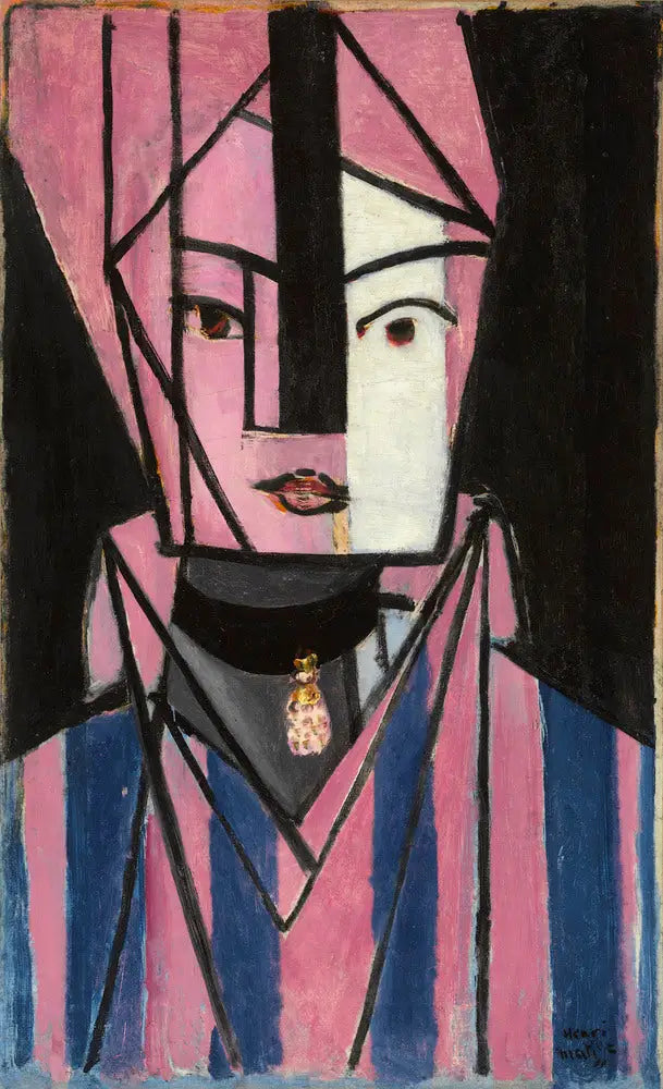 Valkoinen ja vaaleanpunainen pää - Henri Matisse